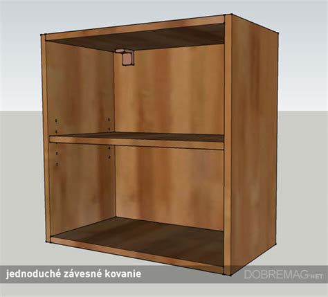 Jednoduché závesné kovanie pre horné kuchynské skrinky