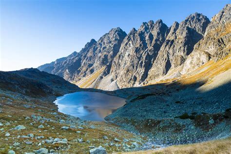 Panoráma Štrbského plesa s okolitými štítmi