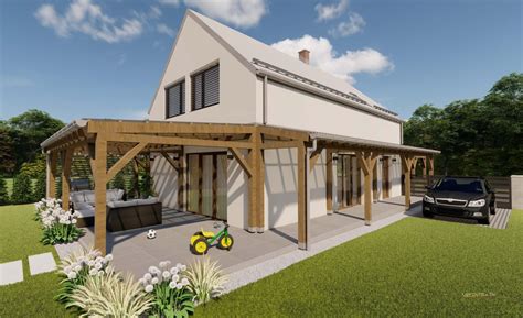 Vizualizácia modernej terasy s liatym betónom