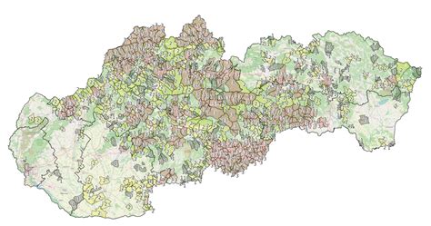 Mapa oblastí s rizikovým stupňom znečistenia ovzdušia na Slovensku