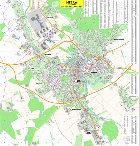 mapa okolia Nitry