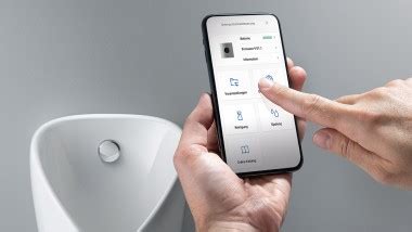 Rozhranie aplikácie Geberit Control pre správu zariadení