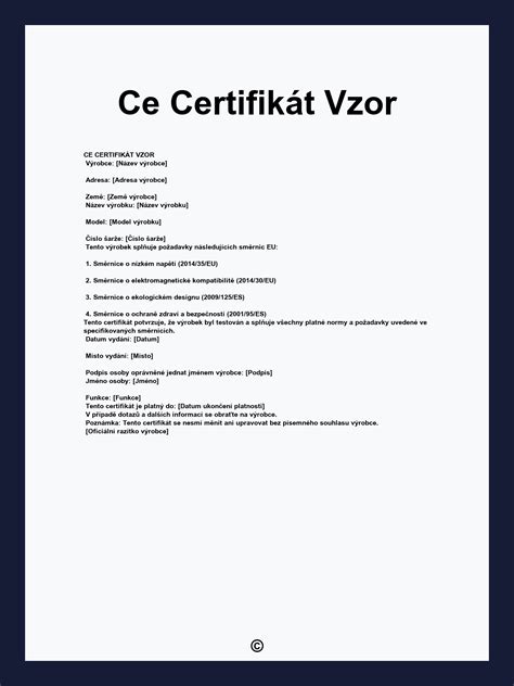 Príklad certifikácie stavebného výrobku (CE)