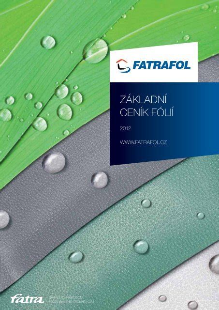 Rôzne typy fólií Fatrafol
