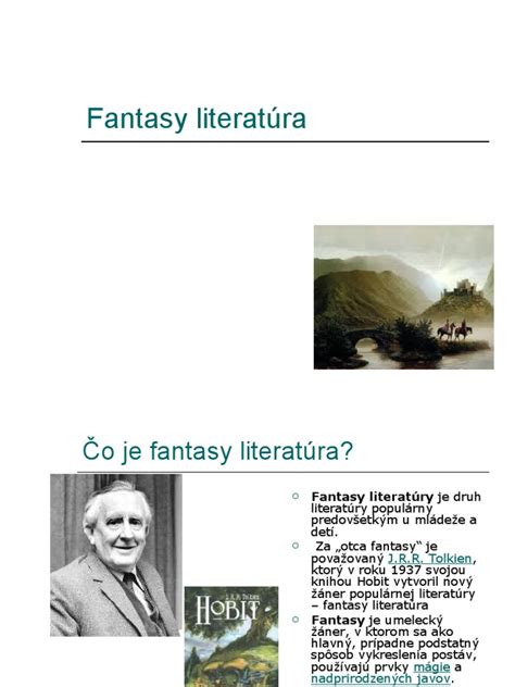 Detská fantasy literatúra a jej filmové spracovania
