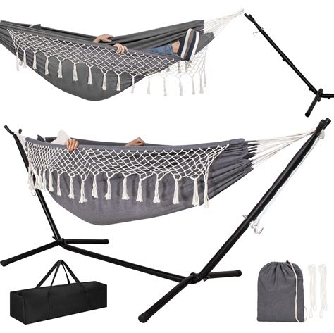 Hojdacia sieť na drevenom stojane