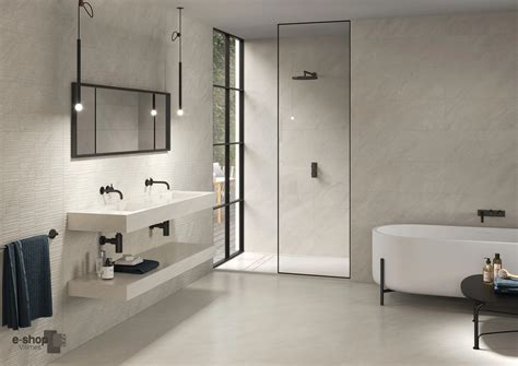 Interiér s dlažbou s imitáciou kameňa