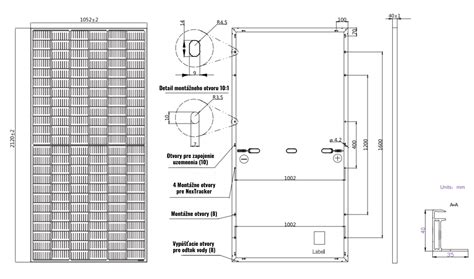 Detail fotovoltaického panelu a meniča