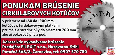 Schéma priemerov kotúčov brúsok