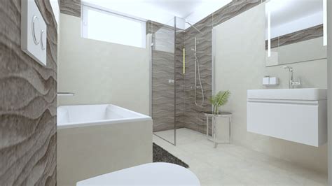 Moderná kúpeľňa so sprchovým kútom Walk-In