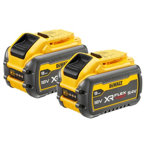 Produktové obrázky rôznych modelov batérií DeWalt