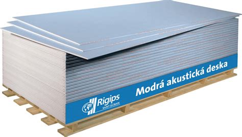 Produktová infografika Modrej akustickej dosky Rigips Activ'Air®