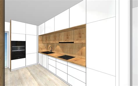 Dizajnové riešenie kuchyne s 3D PVC panelmi imitujúcimi tehlu