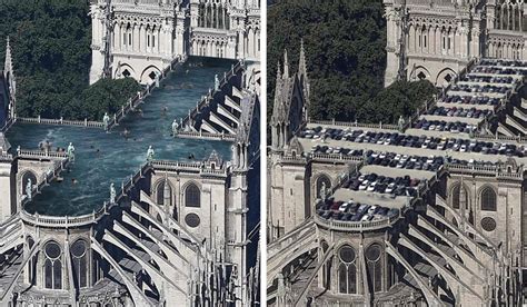 Vizualizácia obnovenej strechy Notre Dame