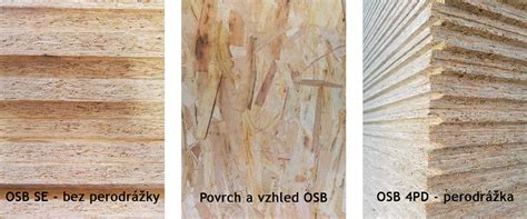 Rôzne typy OSB dosiek