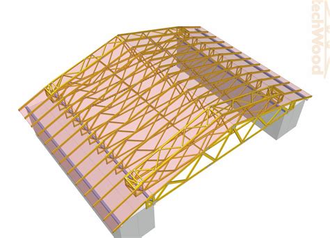 Ilustrácia rýchlej montáže väzníkového krovu