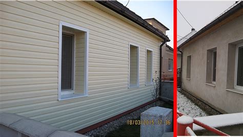 Porovnanie fasády pred a po aplikácii silikónovej omietky