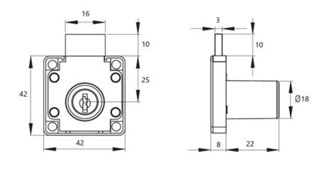 Detail bezpečnostného uzáveru pre skrinky