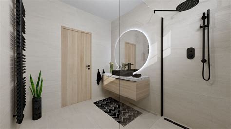 Moderná kúpeľňa s veľkoformátovými dlaždicami