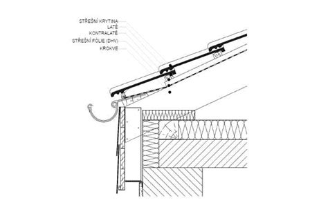 Detail ukončenia pultovej strechy