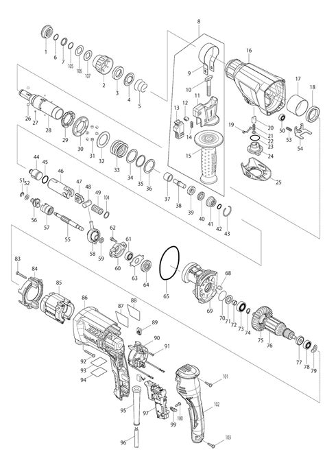 Schéma náhradných dielov Makita HR2610