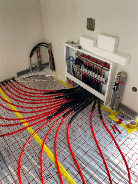 Schéma rozdelovača podlahového kúrenia