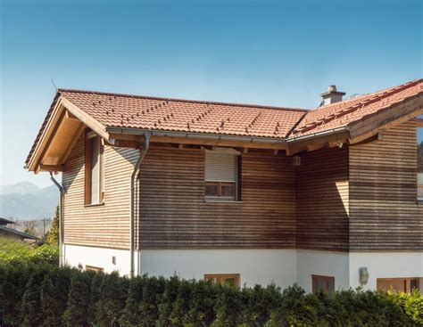 Ukážka fasády s dreveným obkladom