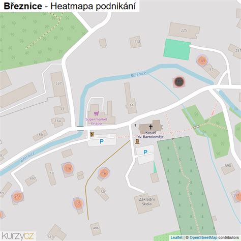 mapa Tekovskej Breznice so vyznačenými stavebninami