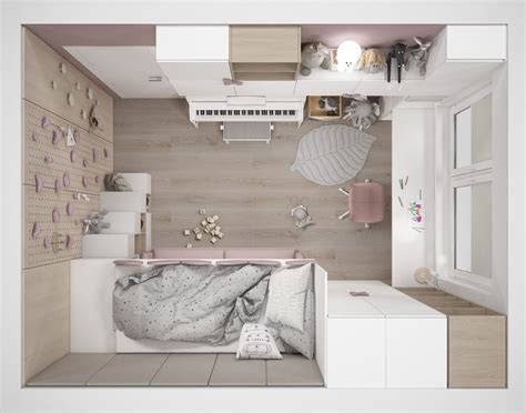 Detská izba s ružovým stropom