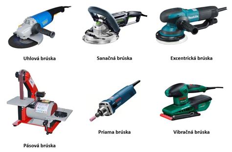 Rôzne typy stolových brúsok
