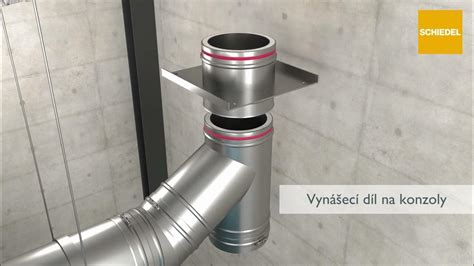 Schematické znázornenie pripojenia viacerých kotlov k systému Schiedel MULTI