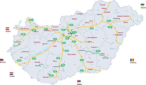 Mapa s vyznačenými predajňami stavebnín v Maďarsku