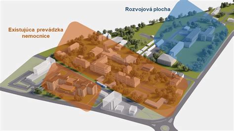 Mapa umiestnenia novej nemocnice v Prešove