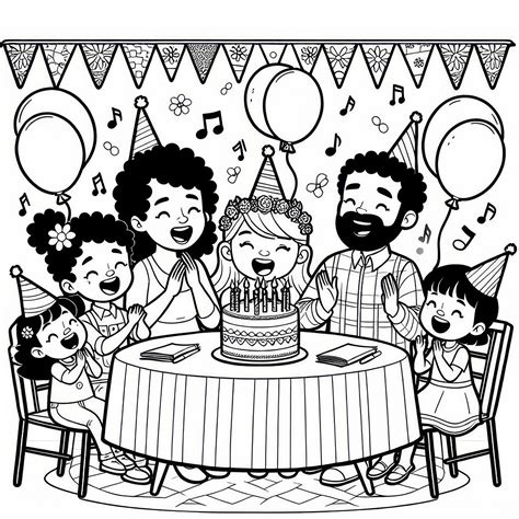 obrázok rodiny pri spoločnom stole s veselým obrusom