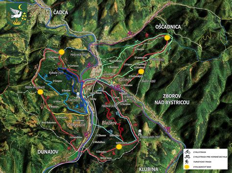 Mapa cyklotrás v okolí Krásna nad Kysucou
