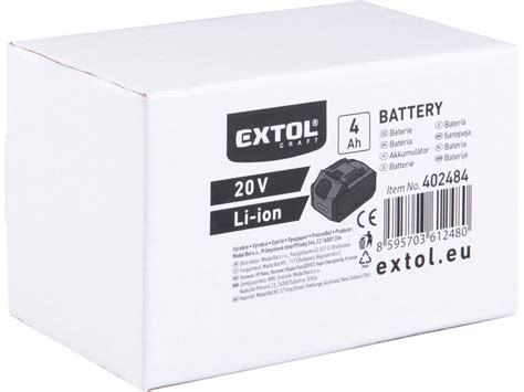 Detail akumulátorovej batérie Extol Craft 18V Li-ion