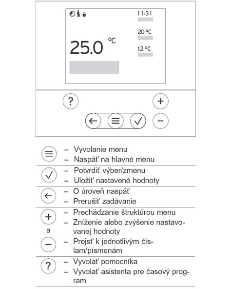 Príklad programovania týždenného vykurovacieho plánu na termostate