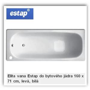 Detail smaltovanej oceľovej vane ESTAP Elita