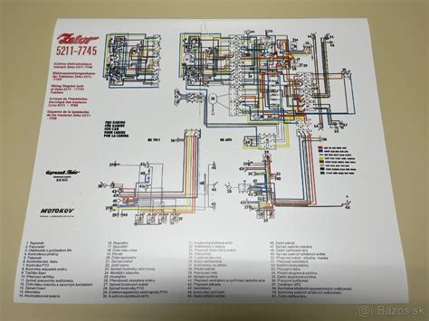 Základná schéma elektroinštalácie traktora Zetor