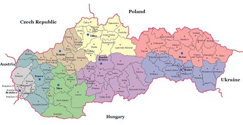 Mapa Slovenska s označením predajní OBI