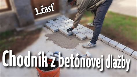 Ilustračná fotografia pokládky betónovej dlažby