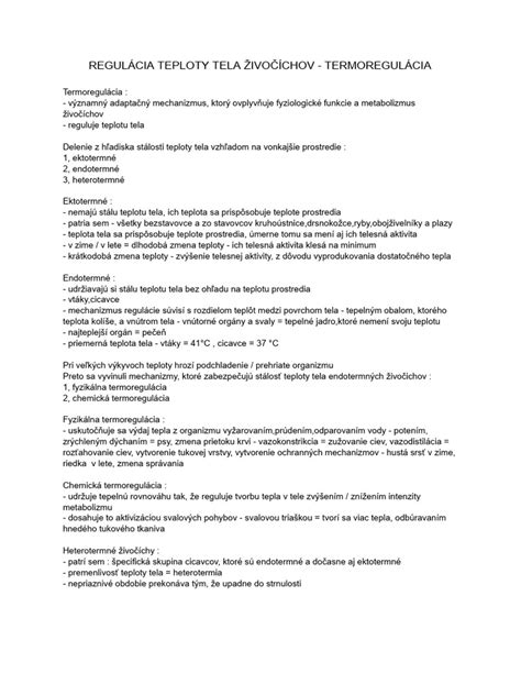 Regulácia teploty pomocou termostatov