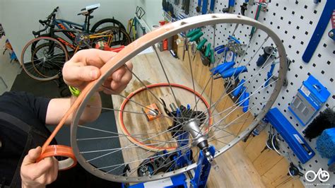 schéma umiestnenia pásky na ráfik bicykla