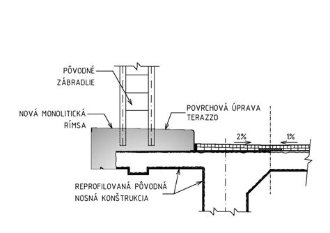Schéma konštrukcie nového mosta s mikropilótami