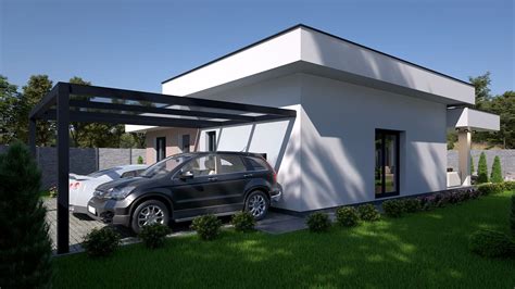 Realistická 3D vizualizácia rodinného domu v krajine