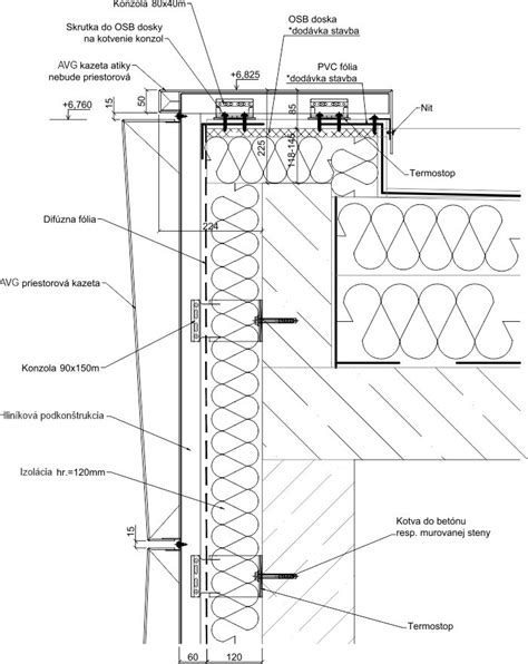 Detail napojenia fasády a podbitia