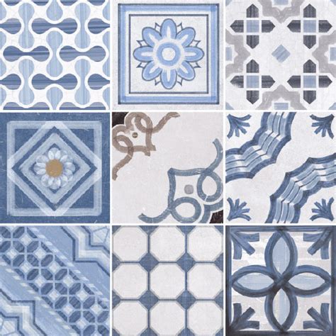 Ukážka rôznych vzorov patchwork dlažby