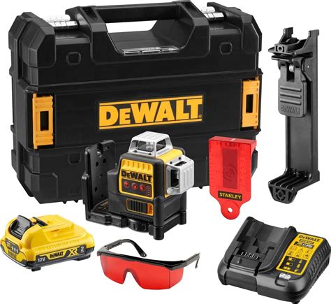 Detailné foto krížového lasera DeWalt DCE089D1R-QW s príslušenstvom