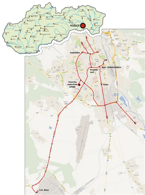 mapa sídlisk v Košiciach