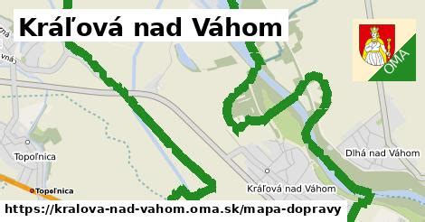 Mapa Vodnej nádrže Kráľová nad Váhom s vyznačenými chránenými oblasťami